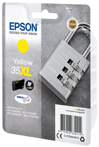 Epson Padlock Singlepack Yellow 35XL DURABrite Ultra Ink Epson Padlock Singlepack Yellow 35XL DURABrite Ultra Ink